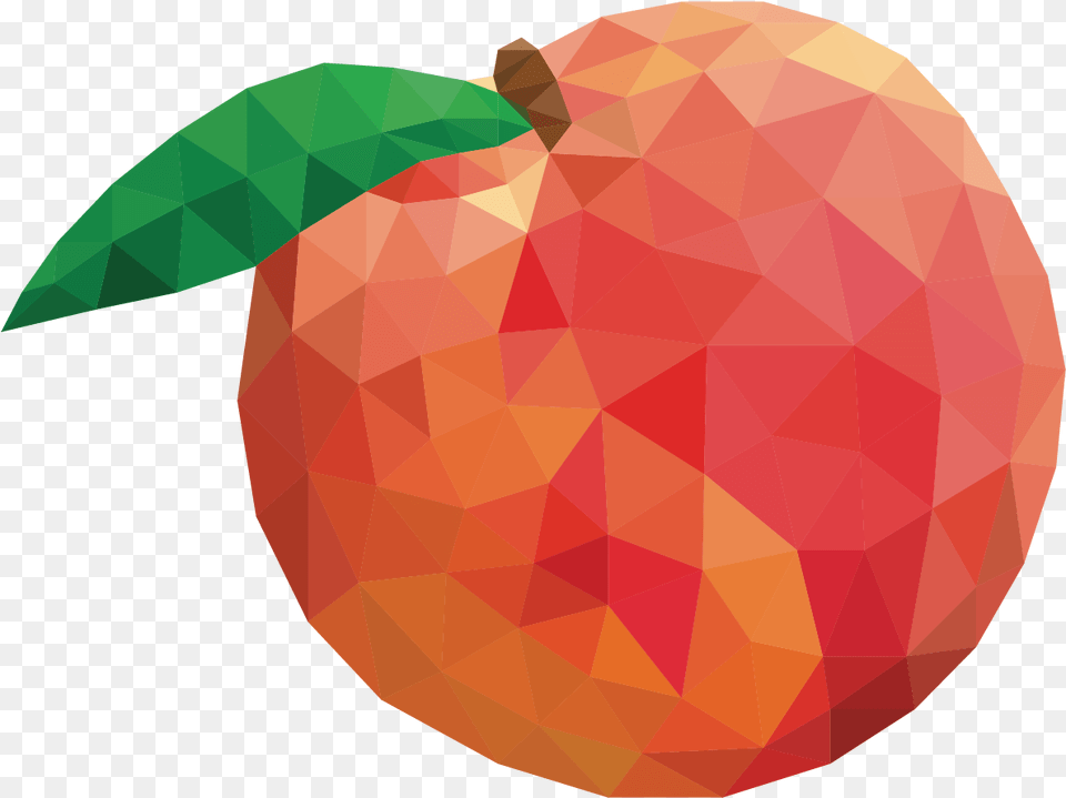 Geometric Vector Apple Imp Peach, Food, Fruit, Plant, Produce Free Transparent Png