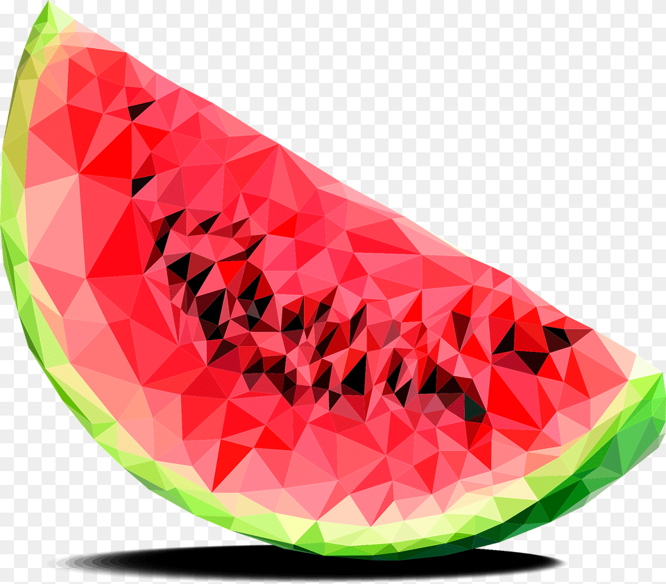Geometric Watermelon, Food, Fruit, Plant, Produce Png Image