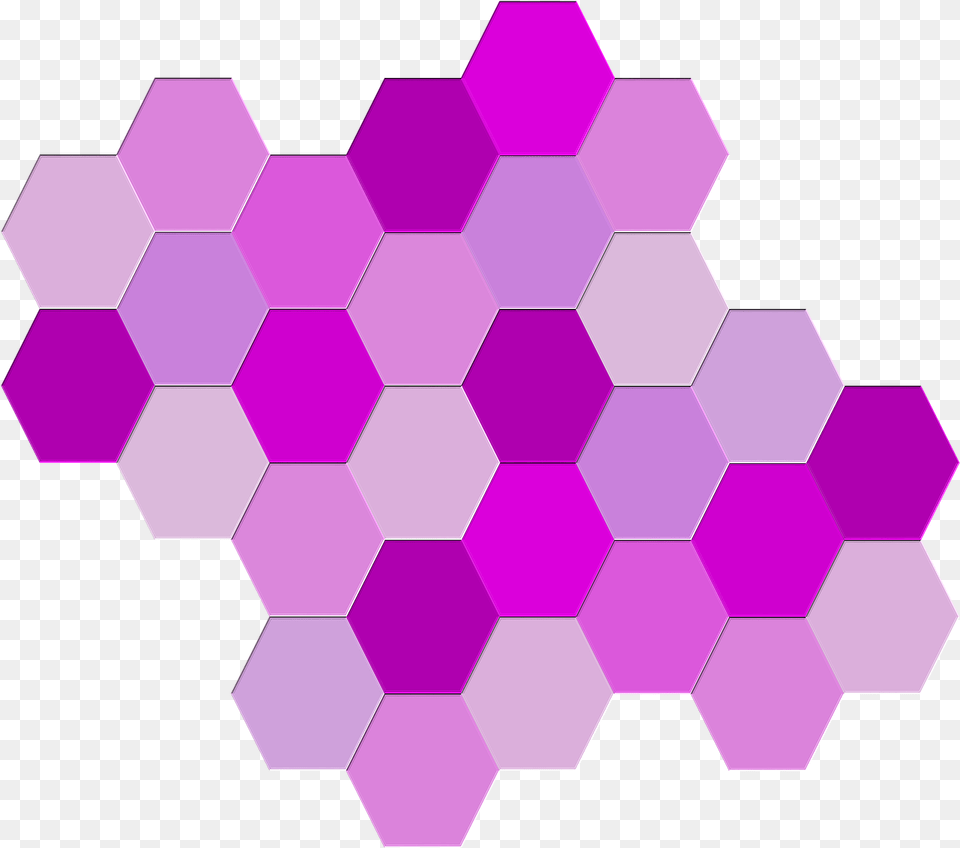 Geometrichexagonspurpleshadesshapes Image From, Pattern, Purple, Food, Honey Free Png
