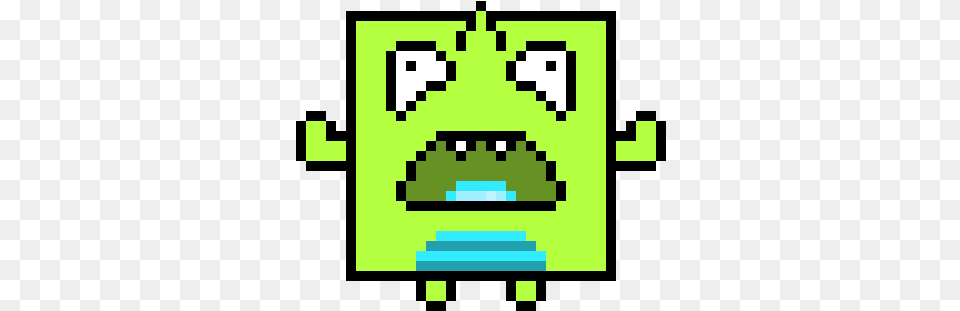 Geometry Dash Cube Geometry Dash Pixel Art Maker, Green Free Png Download