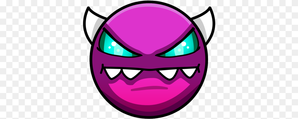 Geometry Dash Demon 1 Image Geometry Dash Easy Demon, Purple, Sphere Free Transparent Png