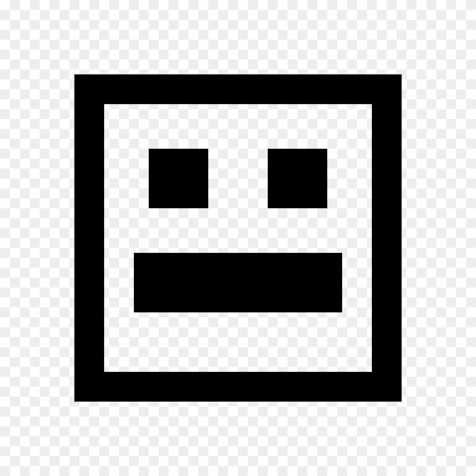 Geometry Dash Icon, Gray Free Png Download