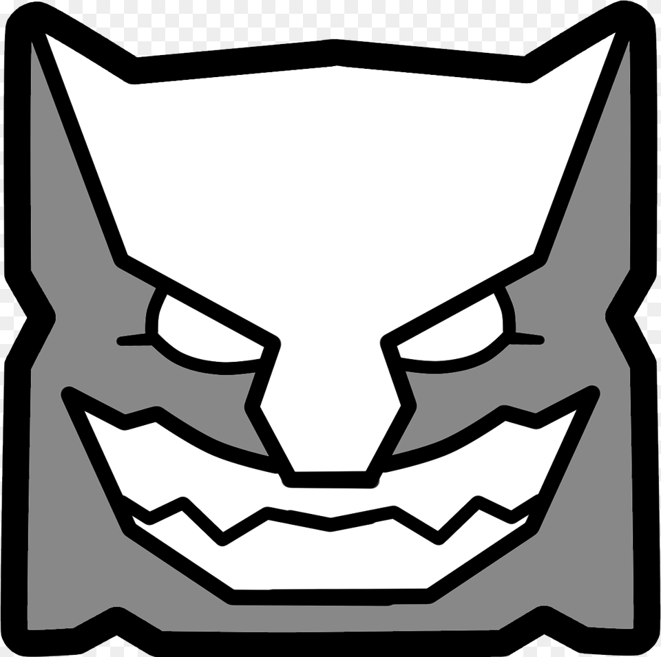 Geometry Dash Icon, Emblem, Stencil, Symbol, Device Free Png