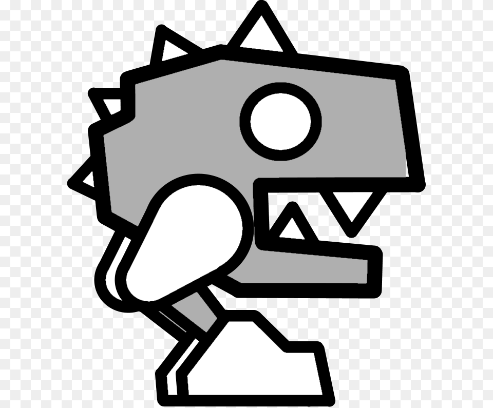 Geometry Dash Icon Coloring Pages Geometry Dash Robot, Stencil, Ammunition, Grenade, Weapon Free Png Download