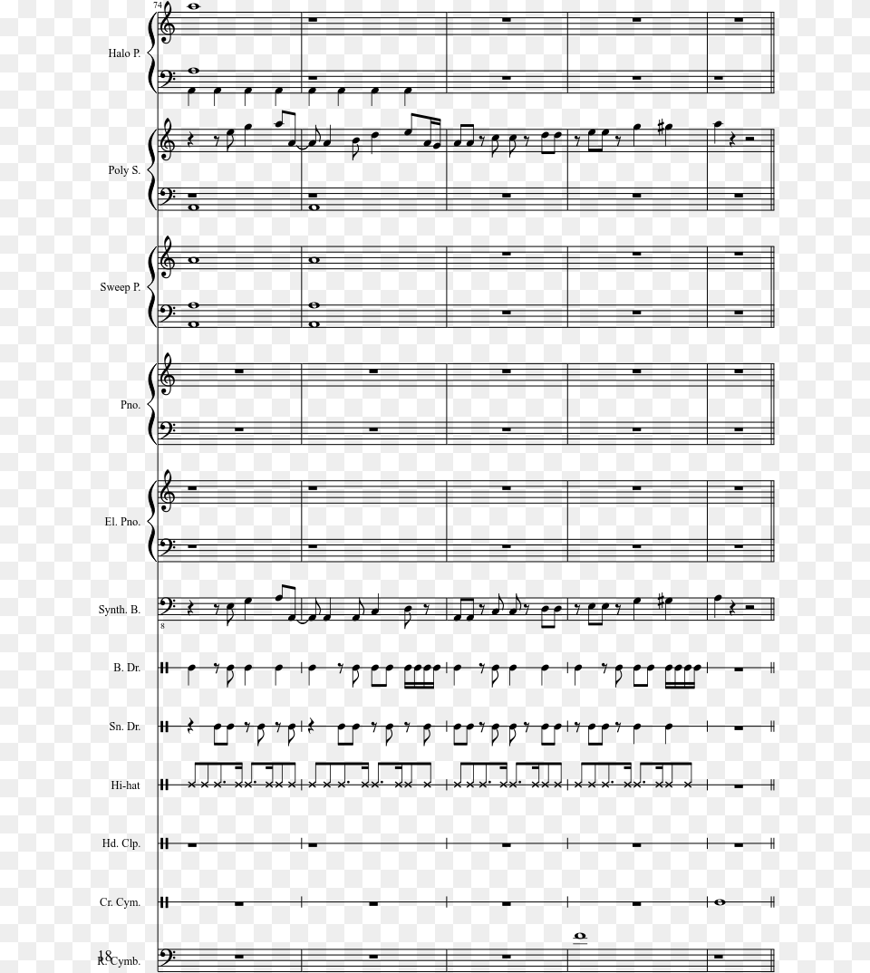Geometry Dash Practice Music Sheet, Gray Free Png
