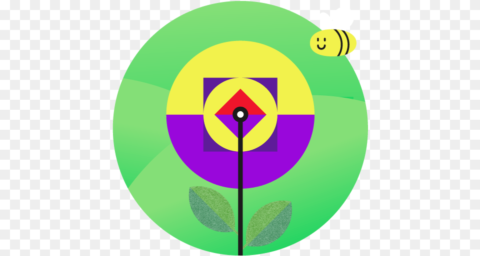 Geometry Flowers Vertical, Disk Free Png