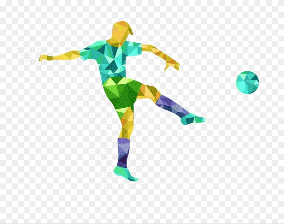 Geometry Sport Football Player Football Player Design Vector, Ball, Handball, Baby, Person Png Image