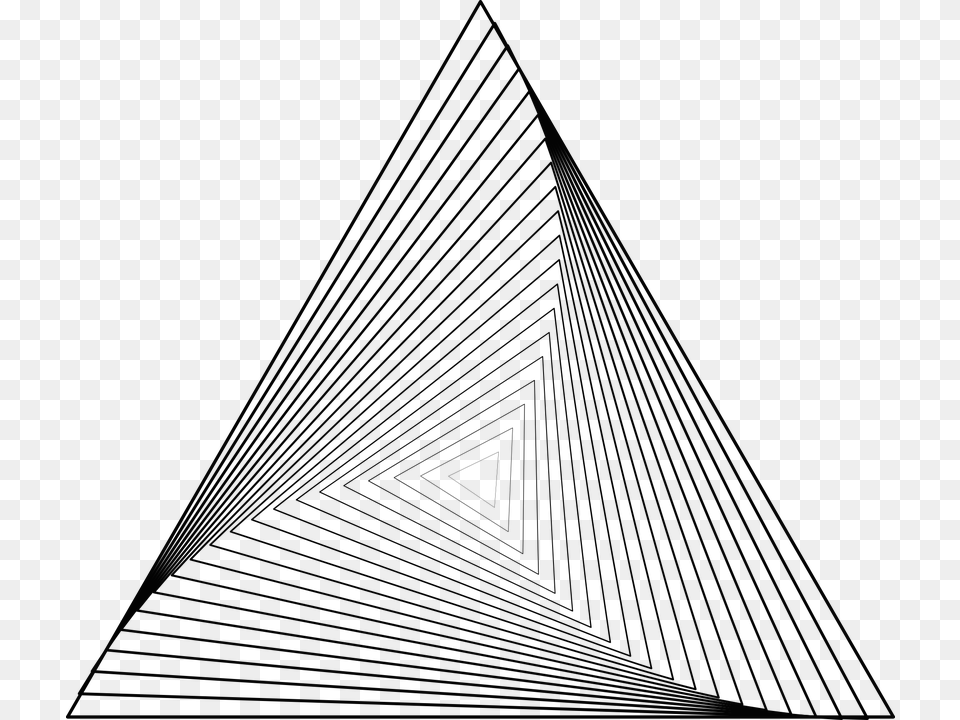 Geometry Triangles Curved Shape Ilusion Optica Con Triangulos, Triangle Png Image