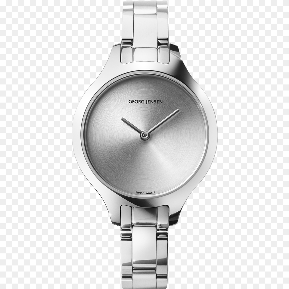 Georg Jensen Concave Watch With Stainless Steel Bracelet, Arm, Body Part, Person, Wristwatch Png