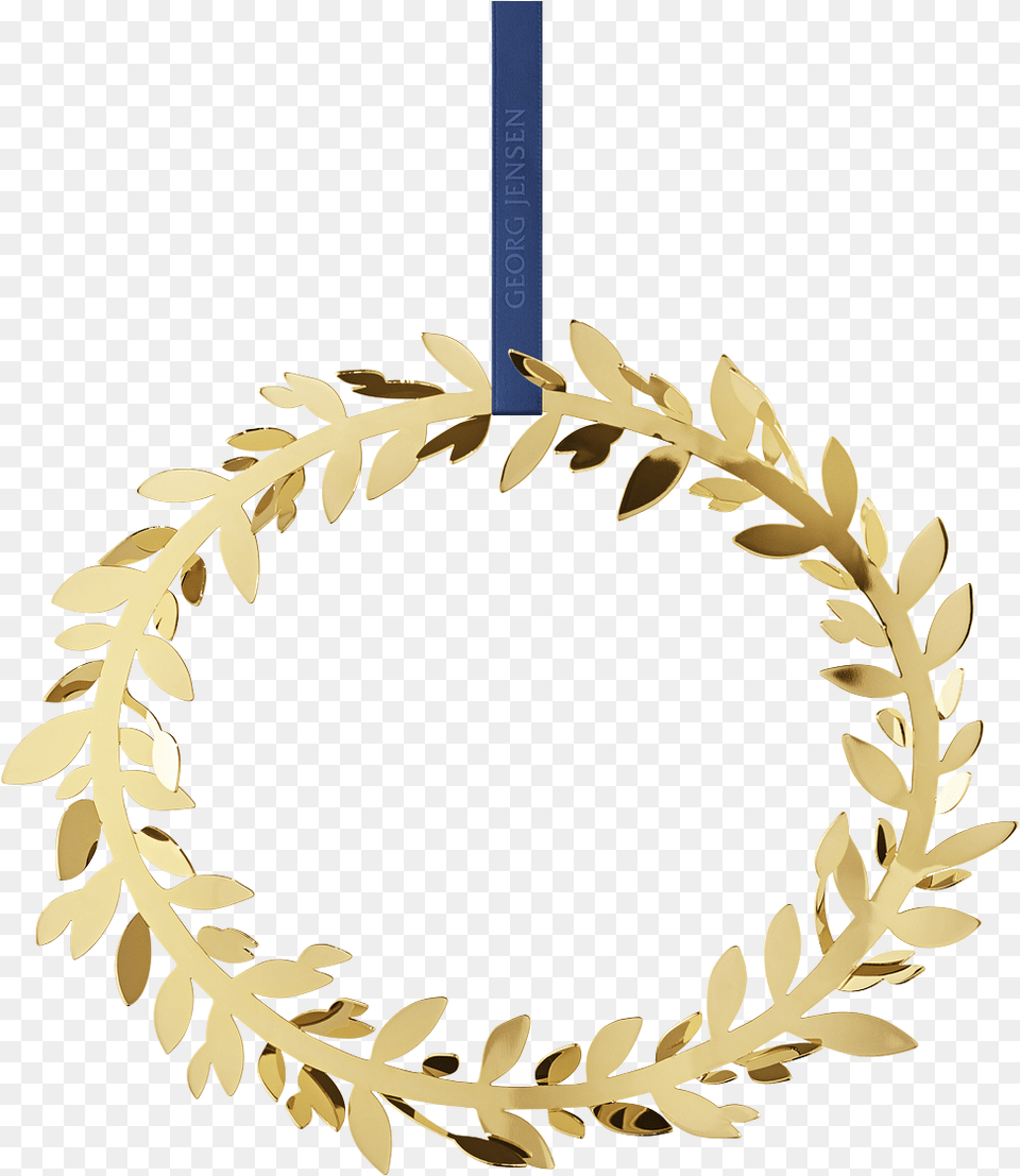 Georg Jensen Gold Plated Magnolia Door Wreath Georg Jensen Wreath, Accessories, Jewelry, Necklace, Plant Free Png Download