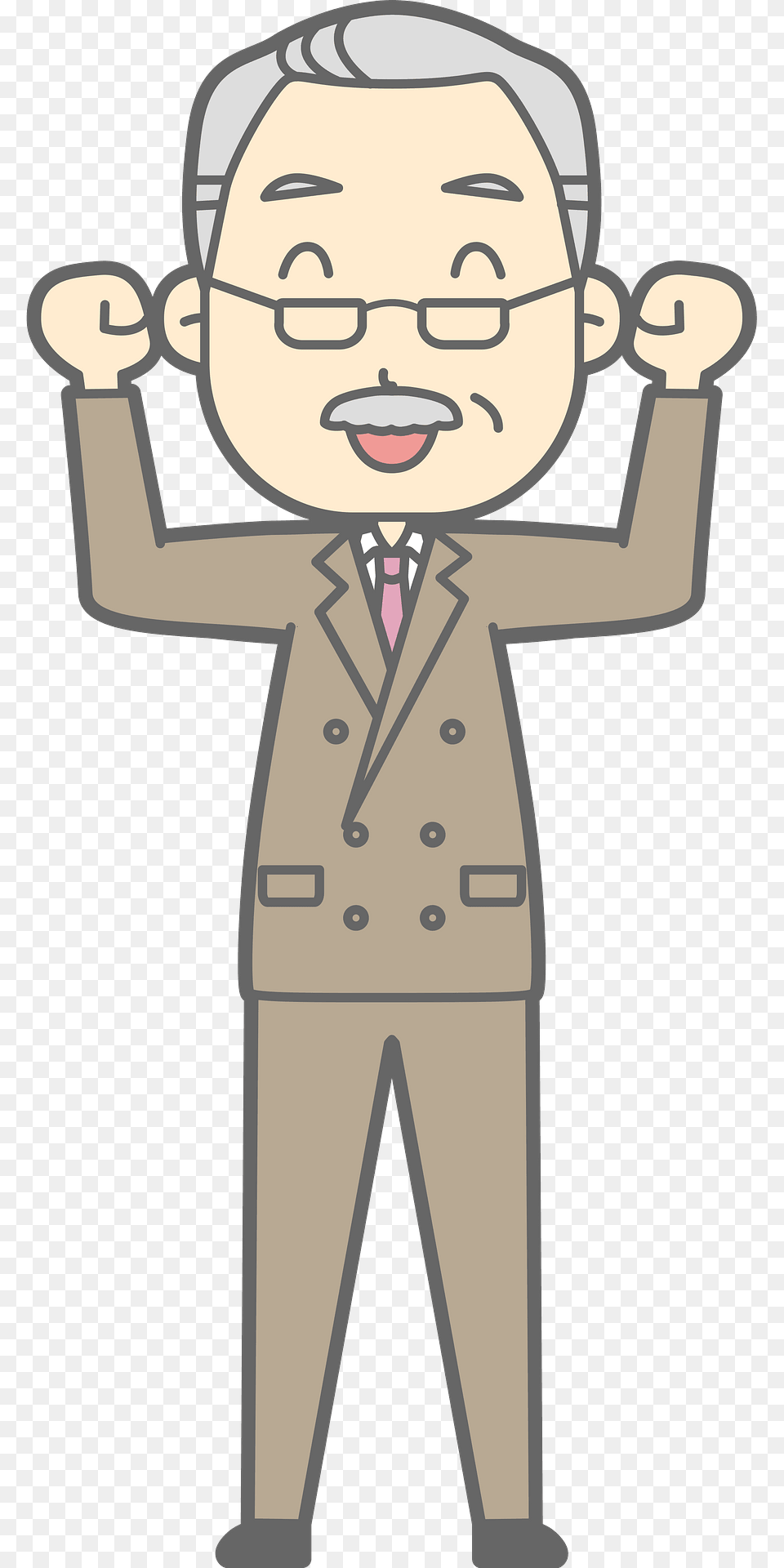 George Boss Is Expressing Joy Clipart, Clothing, Coat, Person, Face Png Image