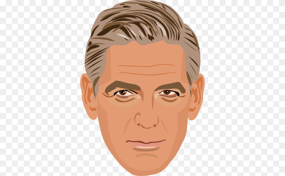 George Clooney Clip Art George Clooney Clipart, Face, Portrait, Head, Photography Free Png