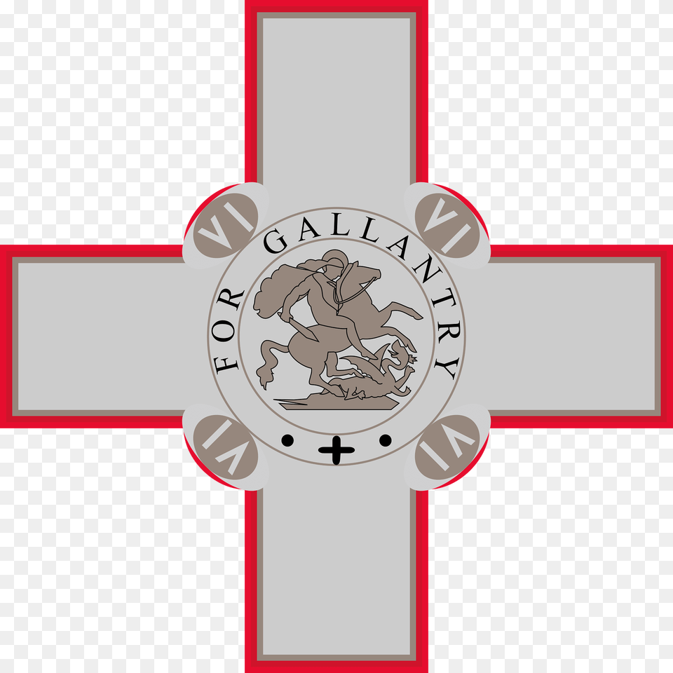 George Cross Malta Clipart, Logo, Symbol Png Image