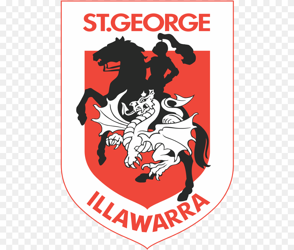 George Illawarra Dragons Vector Logo St George Dragons Logo, Baby, Person, Head, Armor Png Image