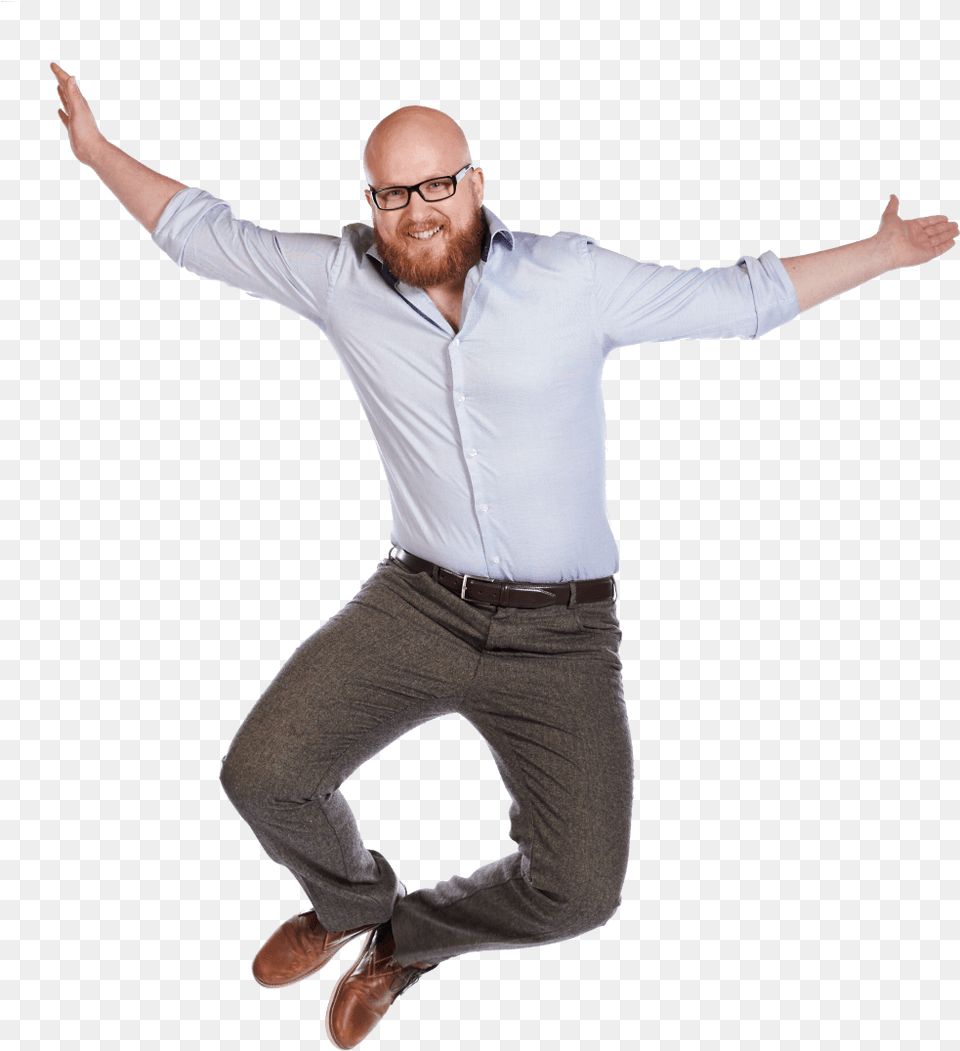 George Jumping Gentleman, Adult, Shirt, Person, Clothing Free Png