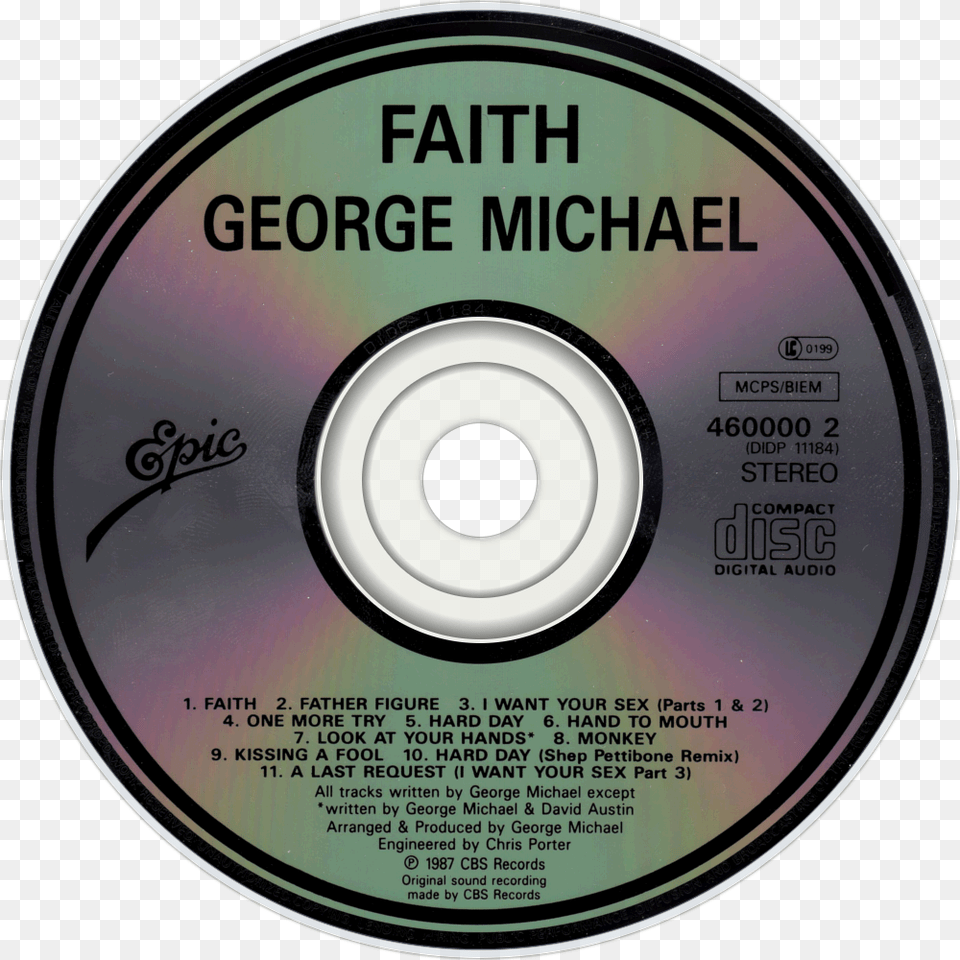 George Michael Faith Cover Cd, Disk, Dvd Free Transparent Png