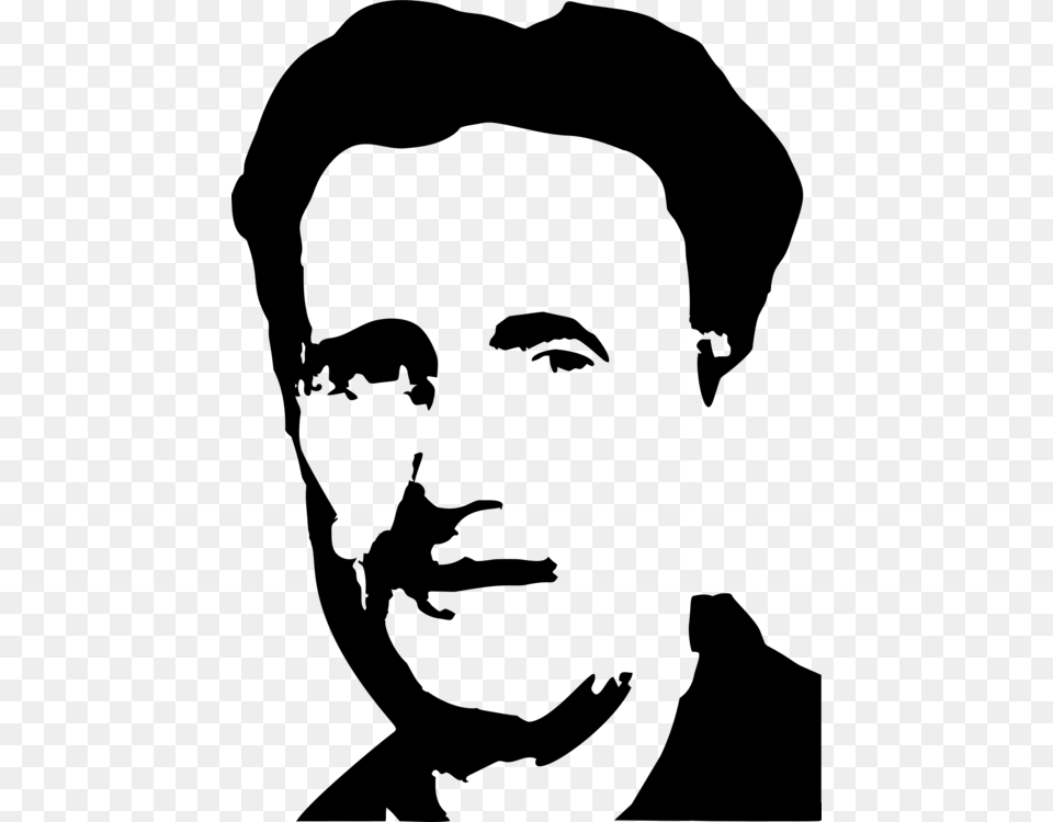 George Orwell Nineteen Eighty Four Big Brother Animal Farm Author, Gray Png Image