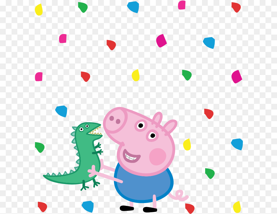 George Pig Hermanito De Peppa Pig, Paper, Confetti, Animal, Dinosaur Png