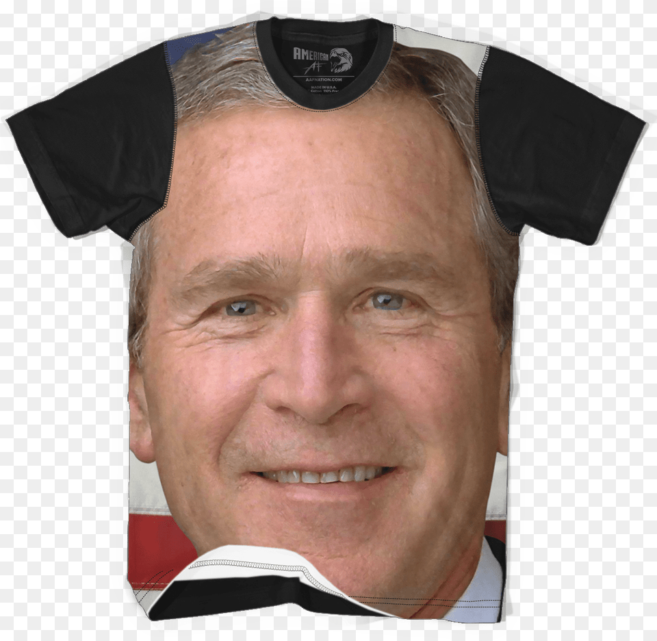 George W Bush, Male, Adult, Clothing, T-shirt Free Png