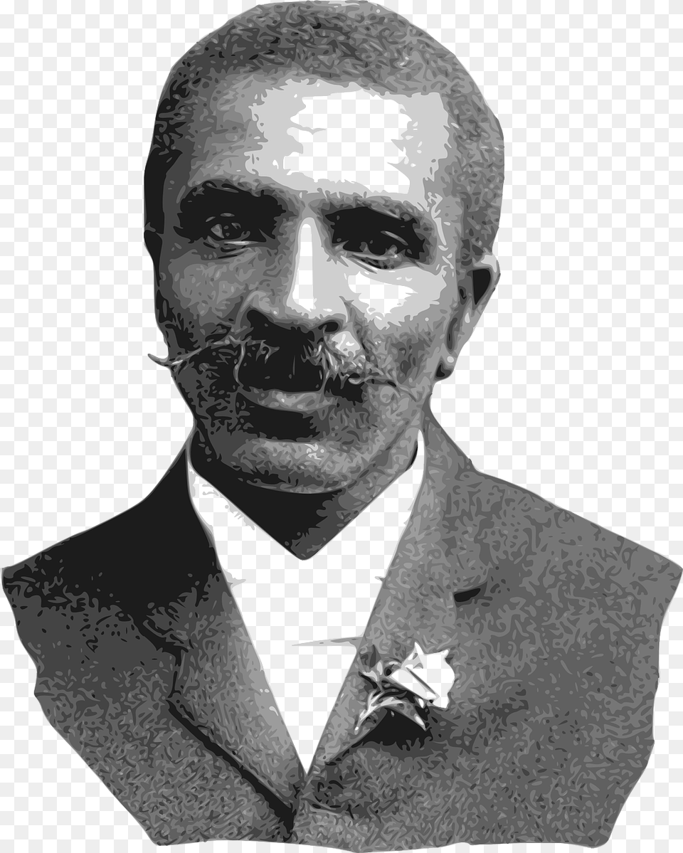 George Washington Carver White Background, Portrait, Face, Photography, Head Free Png