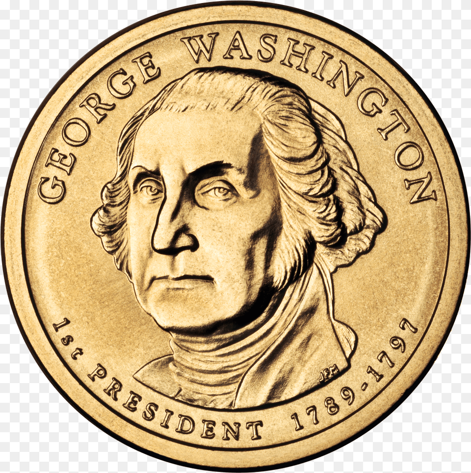 George Washington Dollar Coin Value, Text, Electronics, Screen Png Image