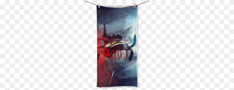 George Washington Sublimation All Over Towel Donald Trump With The Us Flag Eagle And Mini Gun Donald, Adult, American Flag, Male, Man Free Png