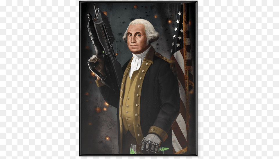 George Washington The Original Master Chief Modern Day George Washington, Weapon, Clothing, Coat, Firearm Free Png