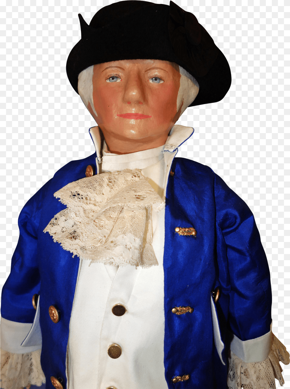 George Washington Wig Costume Hat, Clothing, Coat, Person, Face Png