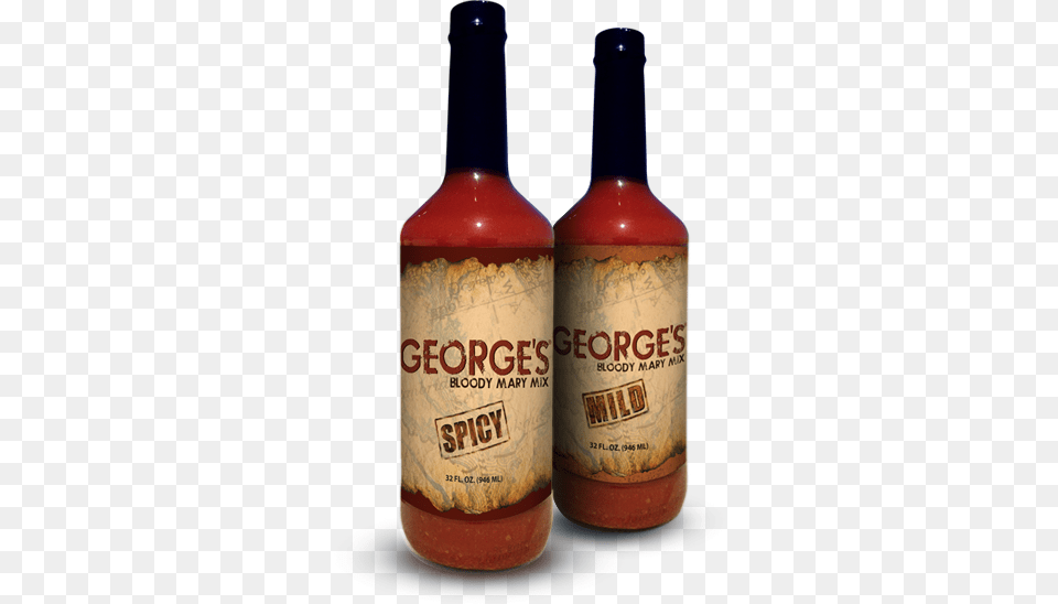 Georges Spicy Bloody Mary Mix, Food, Ketchup, Bottle, Alcohol Png