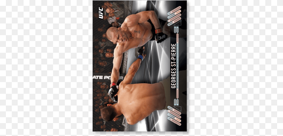 Georges St Pierre 2017 Topps Ufc Knockout Base Cards Ufc Gym, Back, Body Part, Person, Adult Free Transparent Png