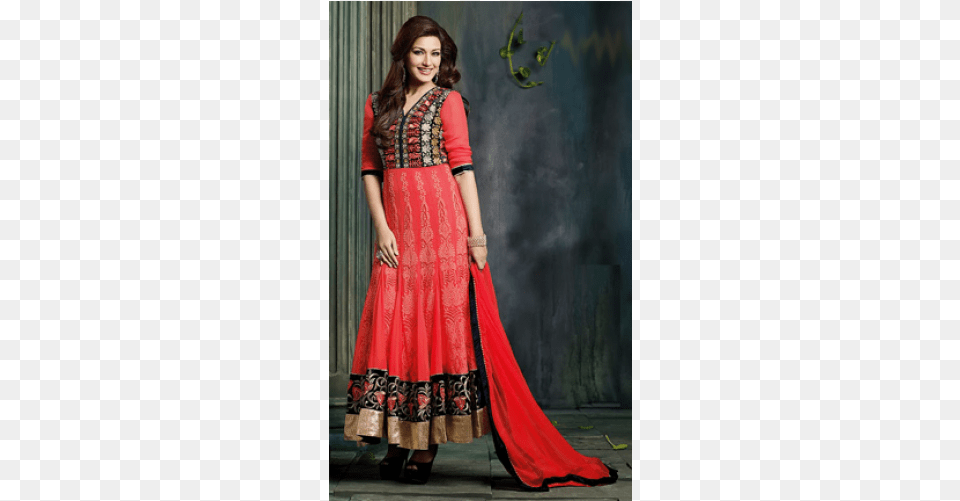 Georgette Suit Ladies Churidar New Models, Adult, Person, Formal Wear, Female Free Transparent Png