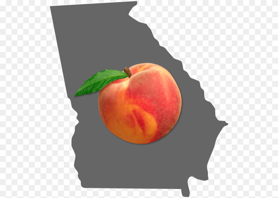 Georgia Atlanta Peach State State American Savanah Nectarine, Food, Fruit, Plant, Produce Free Png