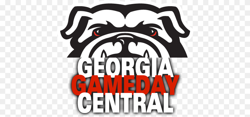 Georgia Bulldog Gameday Central Pug, Stencil, Advertisement, Poster, Baby Png Image