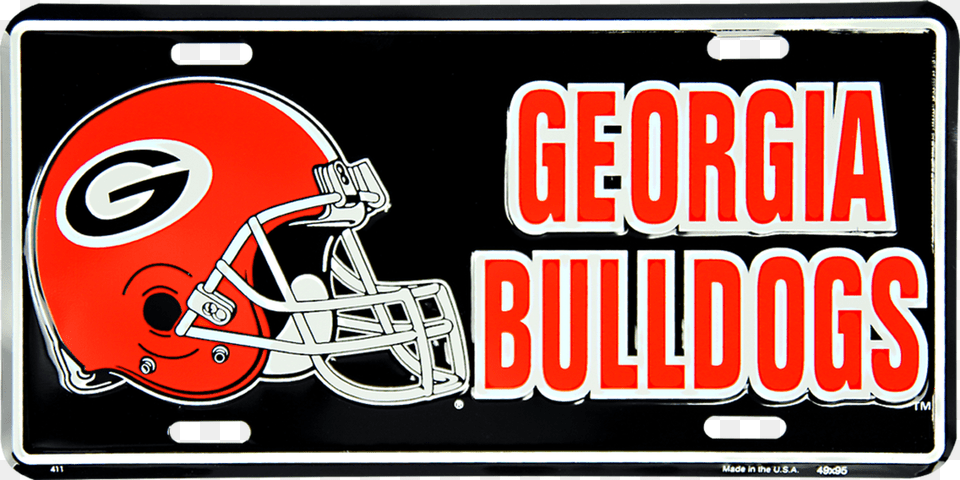 Georgia Bulldog Helmet, Vehicle, License Plate, Transportation, American Football Free Transparent Png