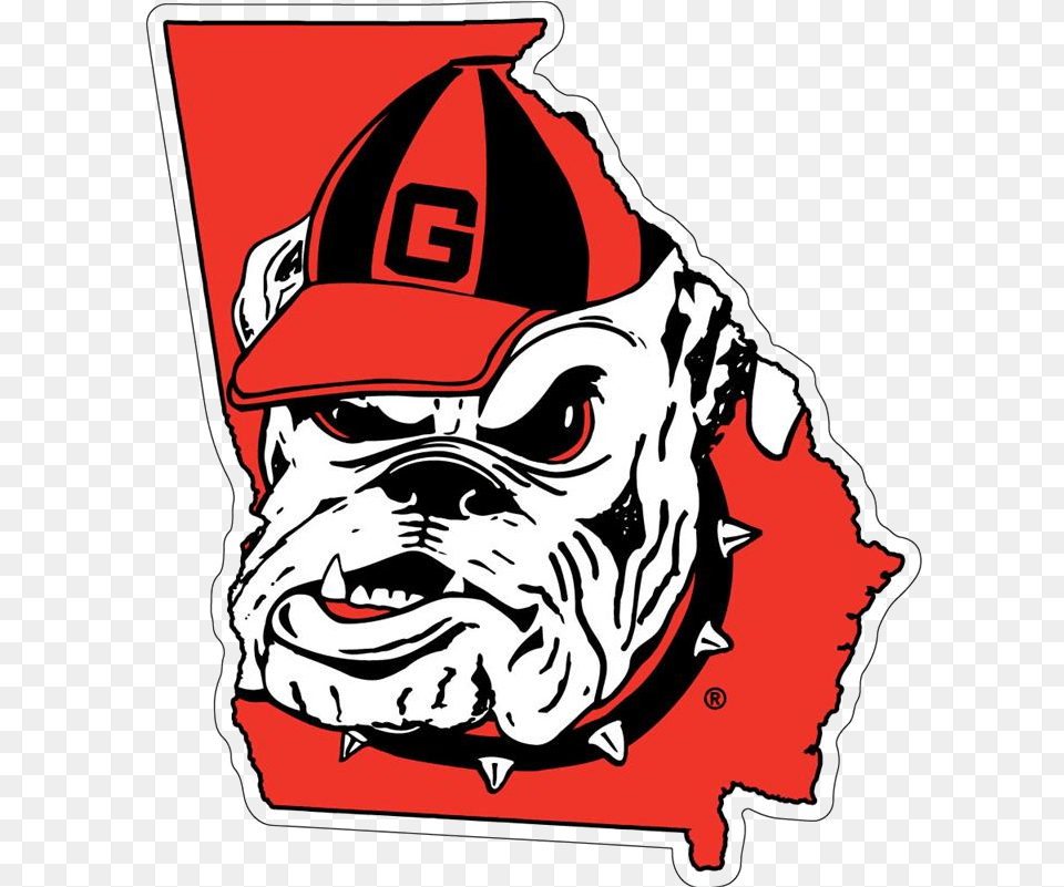 Georgia Bulldog Uga Bulldogs State With Logo Decal Georgia Bulldogs State Logo, Sticker, Baseball Cap, Cap, Clothing Png