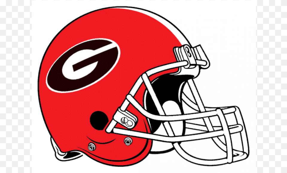 Georgia Bulldogs Iron On Stickers And Peel Off Decals Kansas City Chiefs Helmet, American Football, Football, Person, Playing American Football Free Png