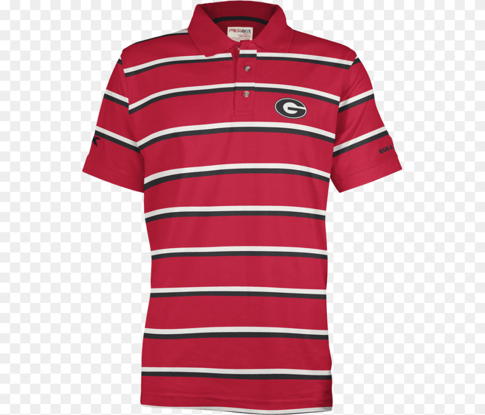 Georgia Bulldogs Pressbox Striped Polo International Breast Cancer Study Group, Clothing, Shirt, T-shirt, Person Png