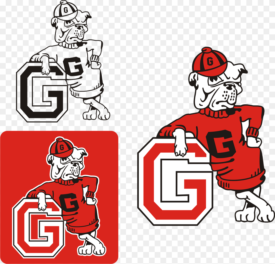 Georgia Bulldogs Retro Logo Old Georgia Bulldog Logo, Baby, Person, Face, Head Png Image