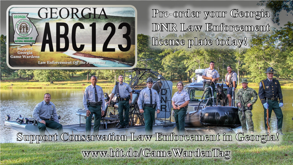 Georgia Dnr Law Enforcement License Plate, License Plate, Vehicle, Transportation, Person Png Image