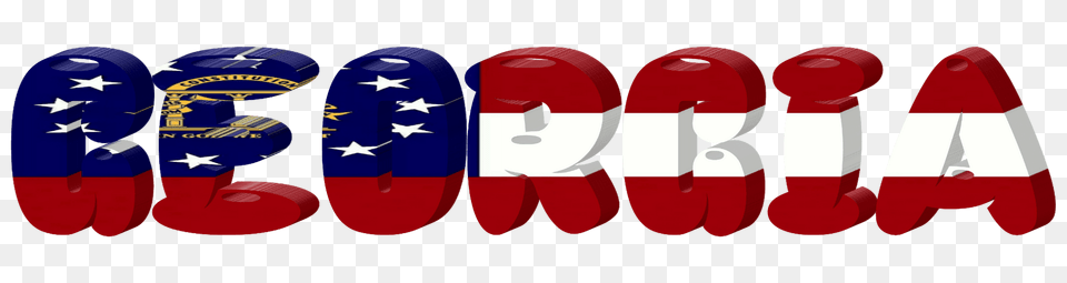 Georgia Lettering With Flag Clipart, Clothing, Glove Png