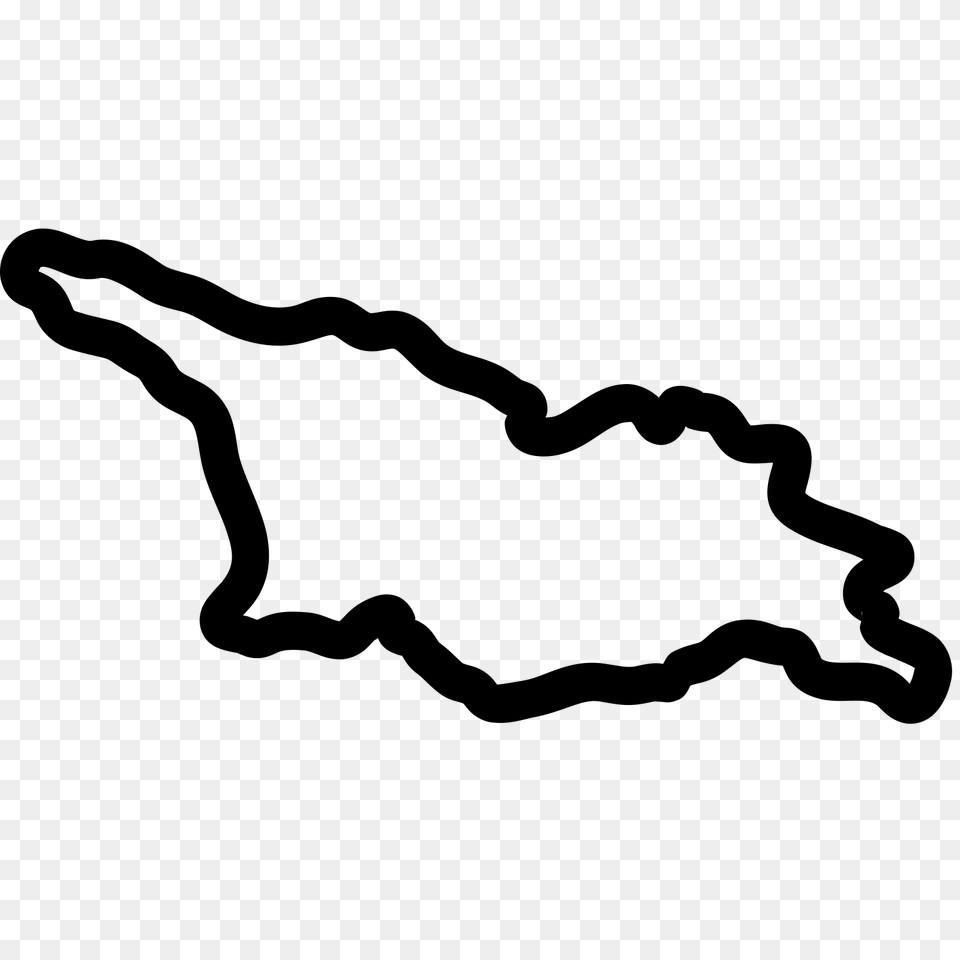 Georgia Map Icon, Gray Png Image