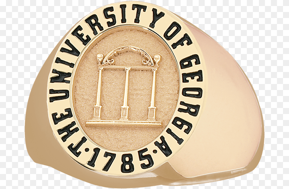 Georgia Mens Large Round Signet Ring Emblem, Logo Free Transparent Png
