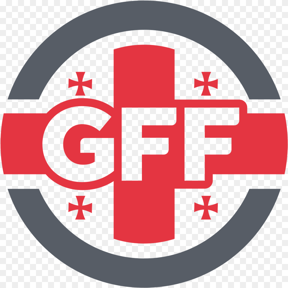 Georgia National Football Team Georgia Football Federation Logo, Cross, Symbol, Emblem, First Aid Free Png Download