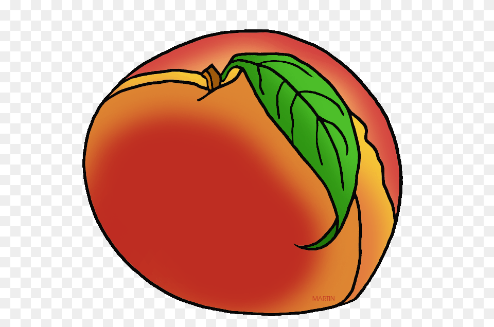Georgia Peach Clipart Clip Art, Food, Fruit, Plant, Produce Free Png Download