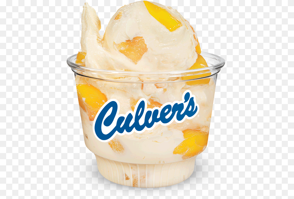 Georgia Peach Download Culvers Welcome To Delicious, Cream, Dessert, Food, Ice Cream Png