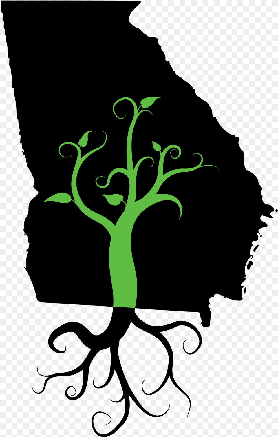 Georgia State Outline Black Transparent Cartoons State Of Georgia, Green, Art, Person Free Png Download