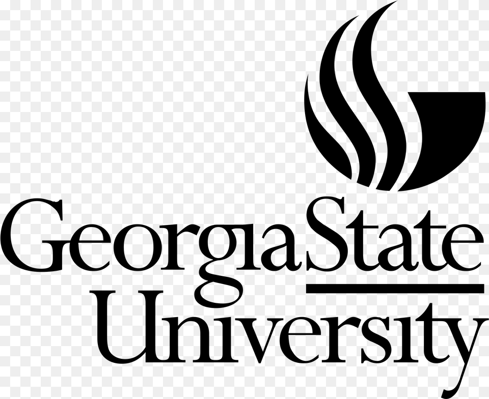 Georgia State University Logo Black And White, Gray Png Image