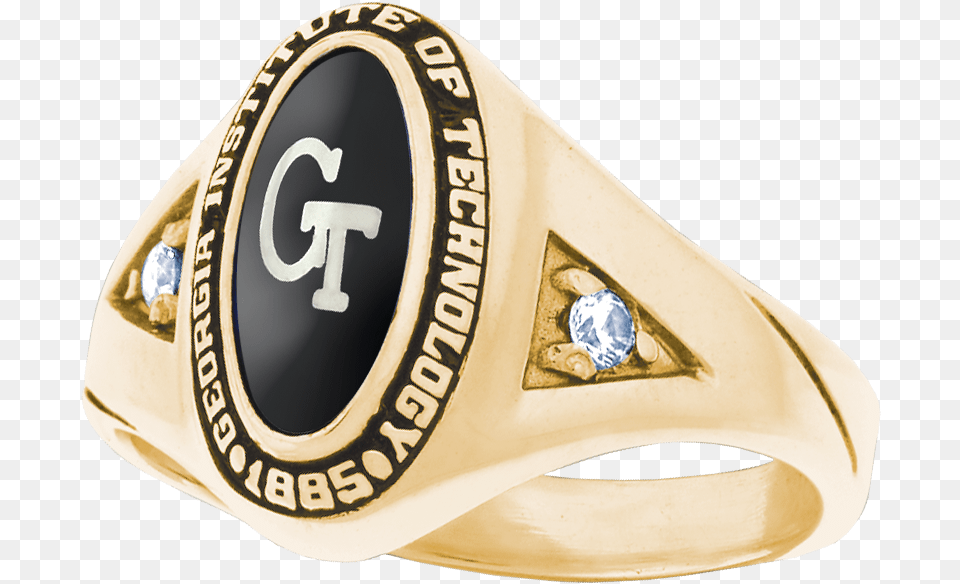 Georgia Tech Women39s Class Ring, Accessories, Jewelry, Diamond, Gemstone Free Png Download