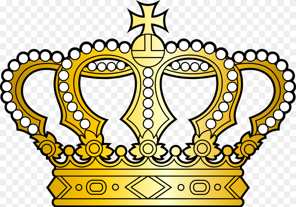 Georgian Golden Crown With Pearls And Cross Crown With Cross, Accessories, Jewelry Free Png