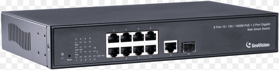 Geovision Gv Poe0811 8 Gigabit Ports Managed Switch Electronics, Hardware, Computer Hardware, Hub, Router Free Transparent Png